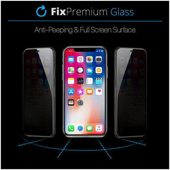 FixPremium Privacy Anti-Spy Glass - Kaljeno Steklo za iPhone 15 Pro