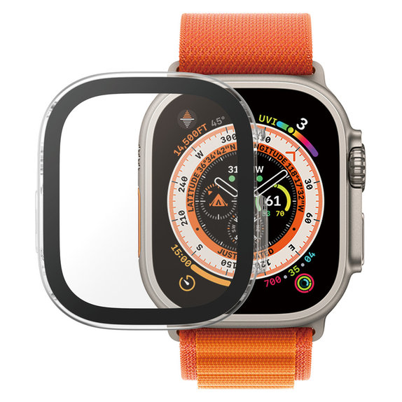 Kaljeno steklo Full Body D3O za Apple Watch Ultra/Ultra 2, Prozorna, PanzerGlass