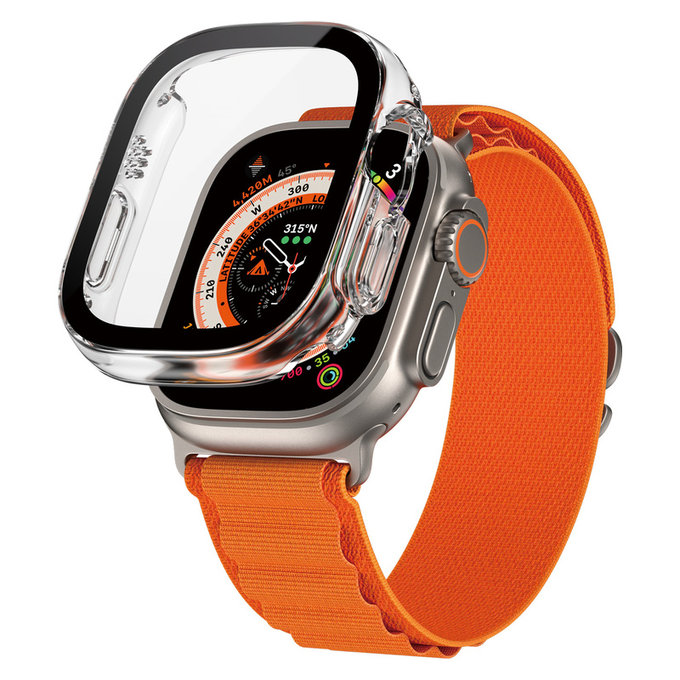 Kaljeno steklo Full Body D3O za Apple Watch Ultra/Ultra 2, Prozorna, PanzerGlass