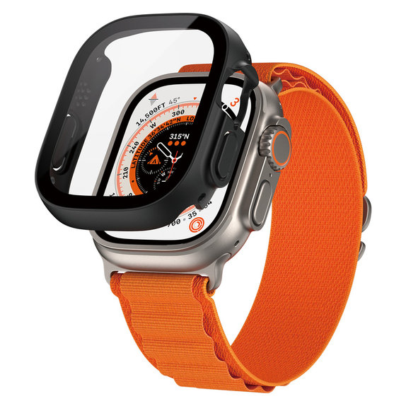 Kaljeno steklo Full Body D3O za Apple Watch Ultra/Ultra 2, Črna, PanzerGlass