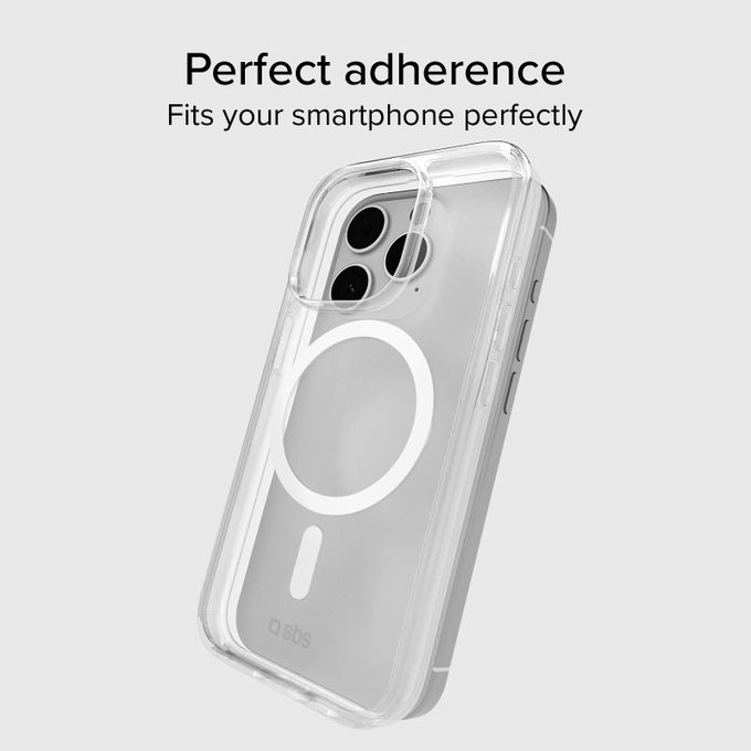 SBS - Puzdro Light Mag kompatibilné s MagSafe pre iPhone 15 Pro, transparent