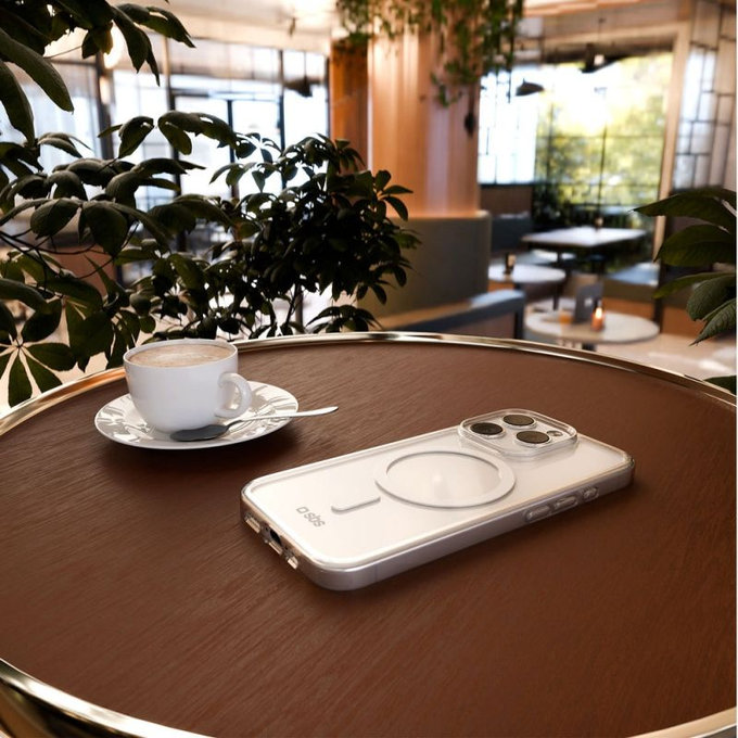 SBS - Puzdro Light Mag kompatibilné s MagSafe pre iPhone 15 Pro Max, transparent