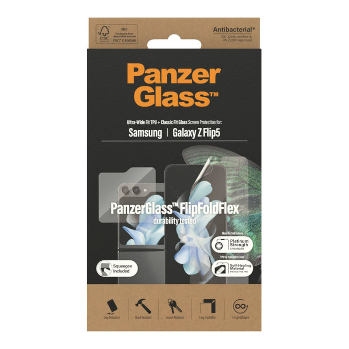 Zaščitna folija UWF AB za Samsung Z Flip5, Prozorna, PanzerGlass