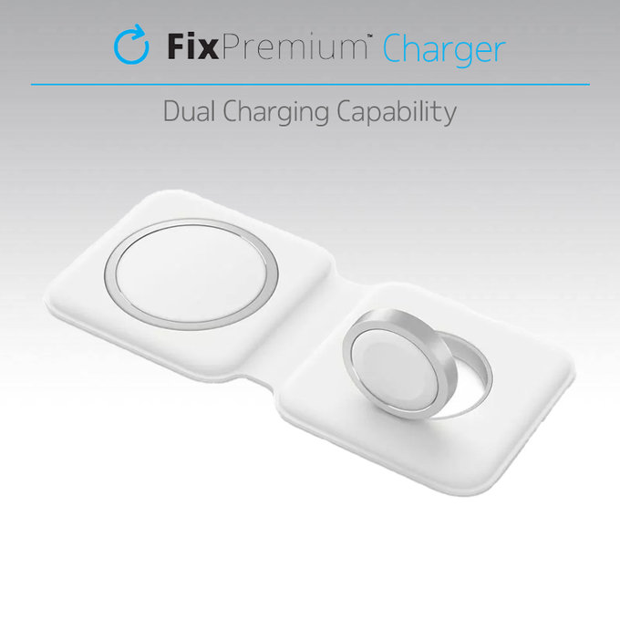 FixPremium - MagSafe Duo for iPhone in Apple Watch, bela