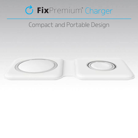 FixPremium - MagSafe Duo for iPhone in Apple Watch, bela