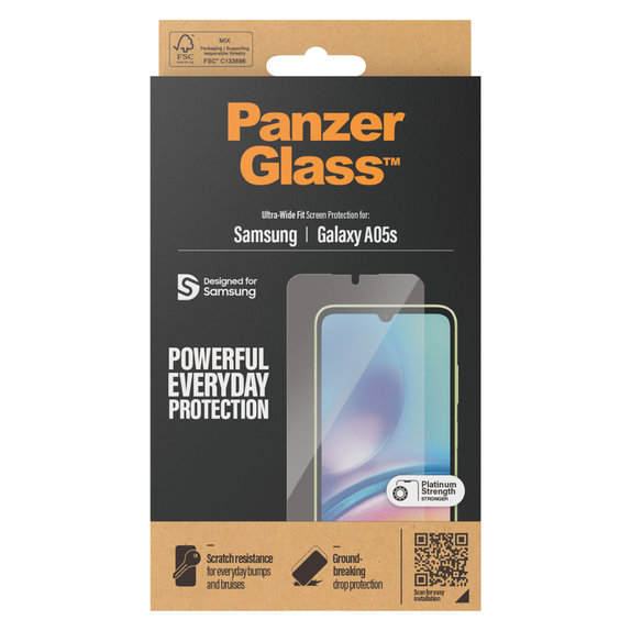 Kaljeno steklo UWF za Samsung Galaxy A05s, Prozorna, PanzerGlass