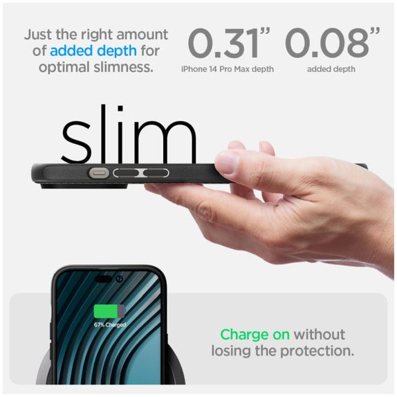 Spigen - Ovitek Mag Armor z MagSafe za iPhone 14 Pro Max, Matte Black