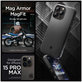 Spigen - Ovitek Mag Armor z MagSafe za iPhone 15 Pro Max, Matte Black