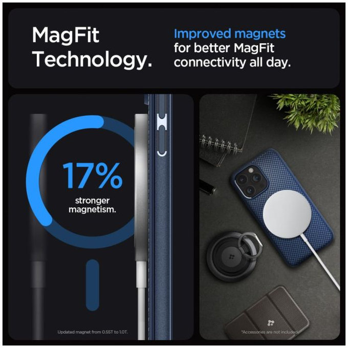 Spigen - Ovitek Mag Armor z MagSafe za iPhone 15 Pro Max, Navy Blue