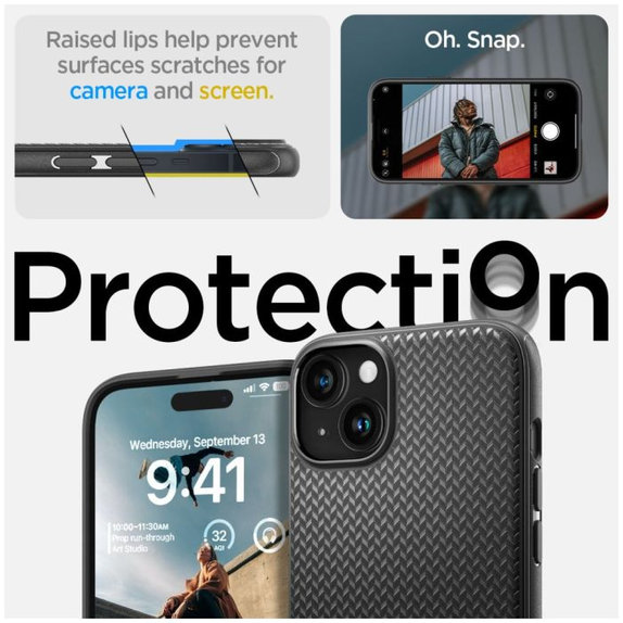 Spigen - Ovitek Mag Armor z MagSafe za iPhone 15, Matte Black