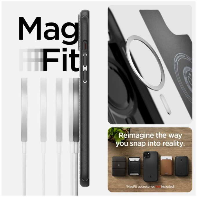 Spigen - Ovitek Mag Armor z MagSafe za iPhone 15, Matte Black