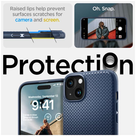 Spigen - Ovitek Mag Armor z MagSafe za iPhone 15, Navy Blue