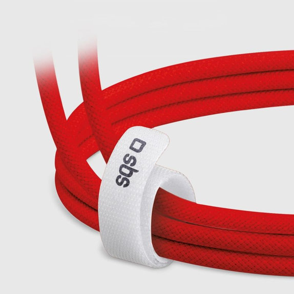 SBS - Kabel USB-C/USB-C, 60W, PD, 1.5m, rdeča