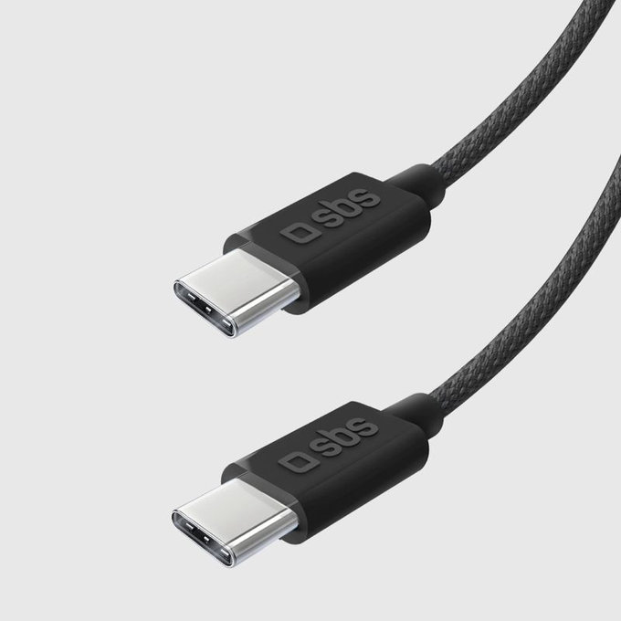 SBS - Kabel USB-C/USB-C, 60W, PD, 1.5m, črna