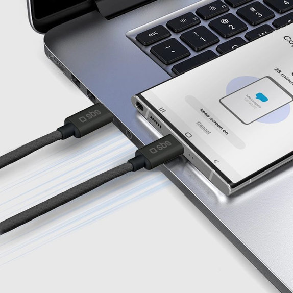 SBS - Kabel USB-C/USB-C, 60W, PD, 1.5m, črna