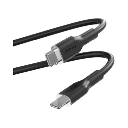 PURO - USB-C Kabel / MFI Lightning, 12W, Soft, 1,5 m, črna