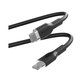 PURO - USB-C Kabel / MFI Lightning, 12W, Soft, 1,5 m, črna