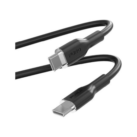 PURO - USB-C Kabel / USB-C, 60W, Soft, 1,5 m, črna