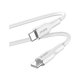 PURO - USB-C Kabel / USB-C, 60W, Soft, 1,5 m, bela