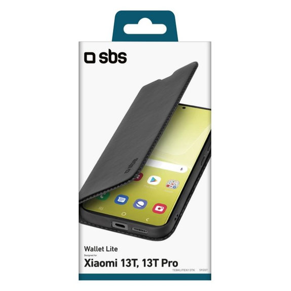 SBS - Ovitek Book Wallet Lite za Xiaomi 13T in 13T Pro, črna