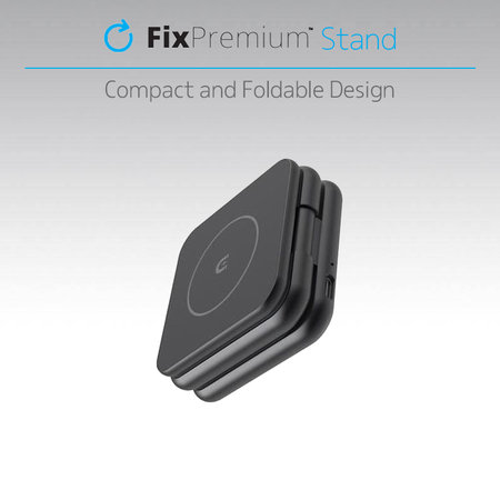 FixPremium - Zložljivo stojalo z MagSafe, črno