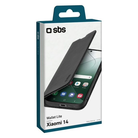 SBS - Ovitek Book Wallet Lite za Xiaomi 14, črna