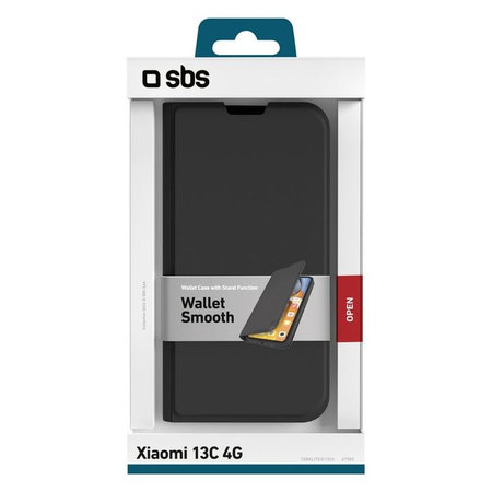 SBS - Ovitek Book Wallet Lite za Xiaomi Redmi 13C, črna