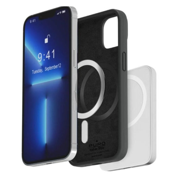 PURO - Ovitek ICON MAG z MagSafe za iPhone 14 Pro Max, črna