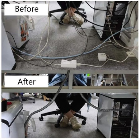 FixPremium - Organizator kablov - cev (10mm), dolžina 2M, siva