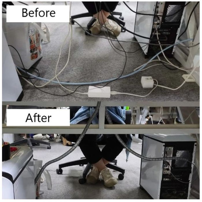 FixPremium - Organizator kablov - cev (10mm), dolžina 2M, siva