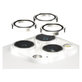Zaščita objektiva kamere Hoops za iPhone 15 Pro/15 Pro Max, White Metal, PanzerGlass