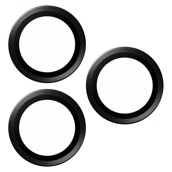 Zaščita objektiva kamere Hoops za iPhone 15 Pro/15 Pro Max, Black Titanium, PanzerGlass