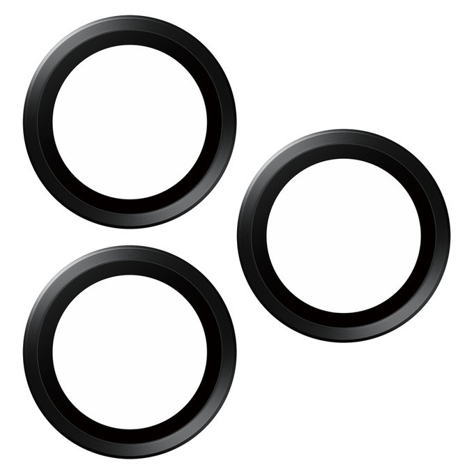 Zaščita objektiva kamere Hoops za iPhone 15 Pro/15 Pro Max, Black Titanium, PanzerGlass