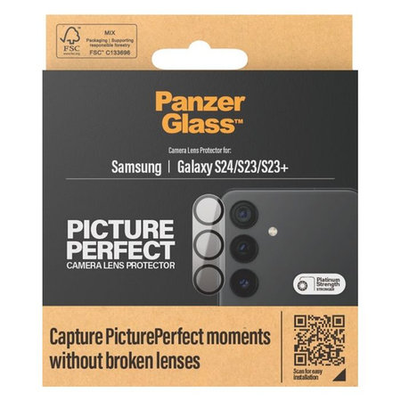 PanzerGlass - Zaščitni Ovitek za Objektiv Kamere PicturePerfect za Samsung Galaxy S23, 23+ in 24, črn