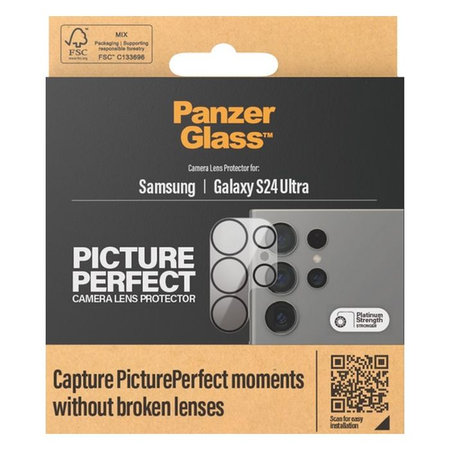 PanzerGlass - Zaščitni Ovitek za Objektiv Kamere PicturePerfect za Samsung Galaxy S24 Ultra, črn