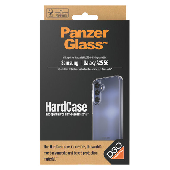 Ovitek HardCase D3O za Samsung Galaxy A25 5G, Prozorna, PanzerGlass