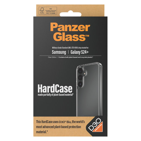 Ovitek HardCase D3O za Samsung Galaxy S24+, Prozorna, PanzerGlass