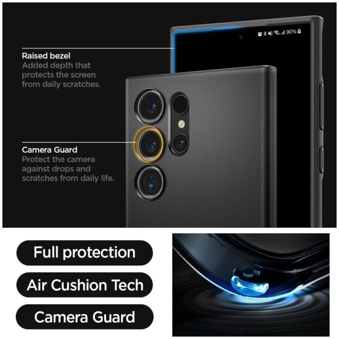 Spigen - Ovitek Thin Fit za Samsung Galaxy S24 Ultra, črna