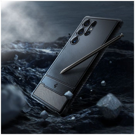 Spigen - Ovitek Rugged Armor za Samsung Galaxy S24 Ultra, Matte Black