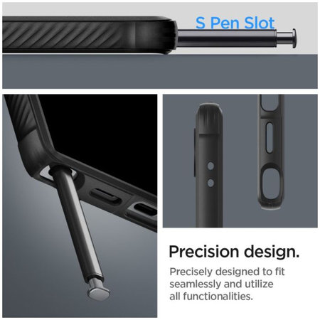 Spigen - Ovitek Rugged Armor za Samsung Galaxy S24 Ultra, Matte Black