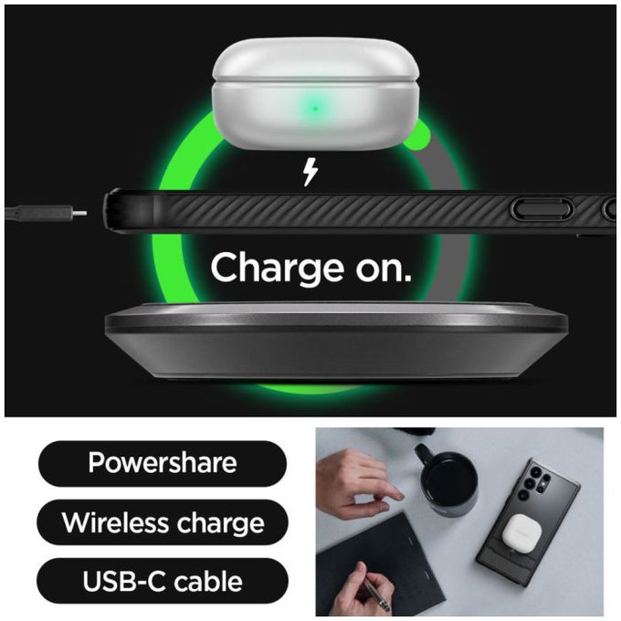 Spigen - Ovitek Rugged Armor za Samsung Galaxy S24 Ultra, Matte Black