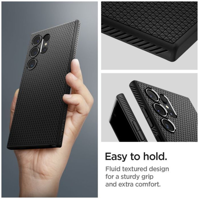 Spigen - Ovitek Liquid Air za Samsung Galaxy S24 Ultra, Matte Black