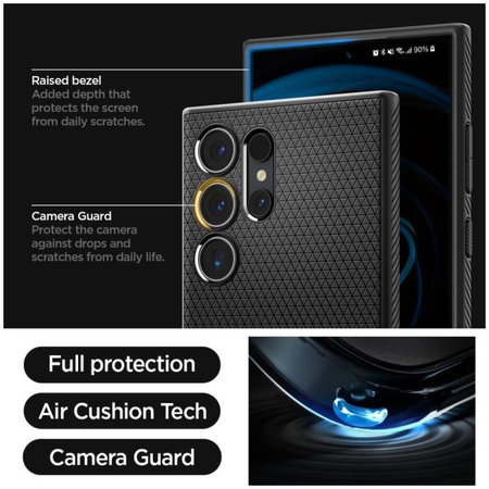 Spigen - Ovitek Liquid Air za Samsung Galaxy S24 Ultra, Matte Black