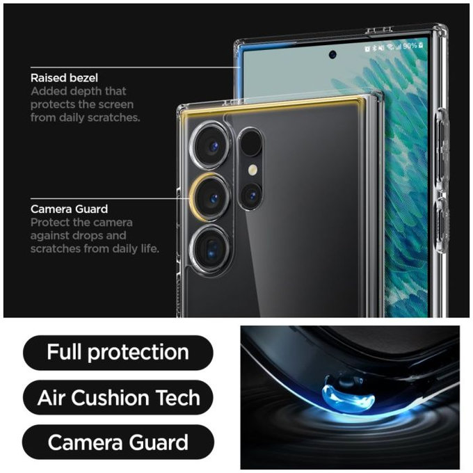 Spigen - Ovitek Ultra Hybrid za Samsung Galaxy S24 Ultra, transparent