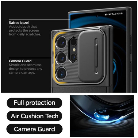Spigen - Ovitek Optik Armor za Samsung Galaxy S24 Ultra, črna
