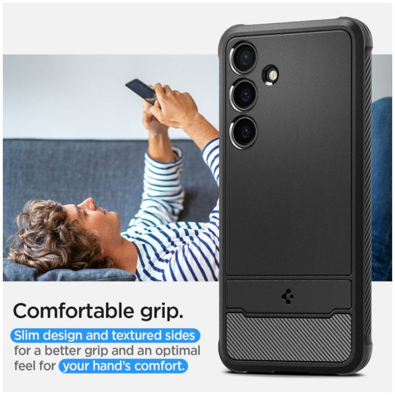 Spigen - Ovitek Rugged Armor za Samsung Galaxy S24+, Matte Black