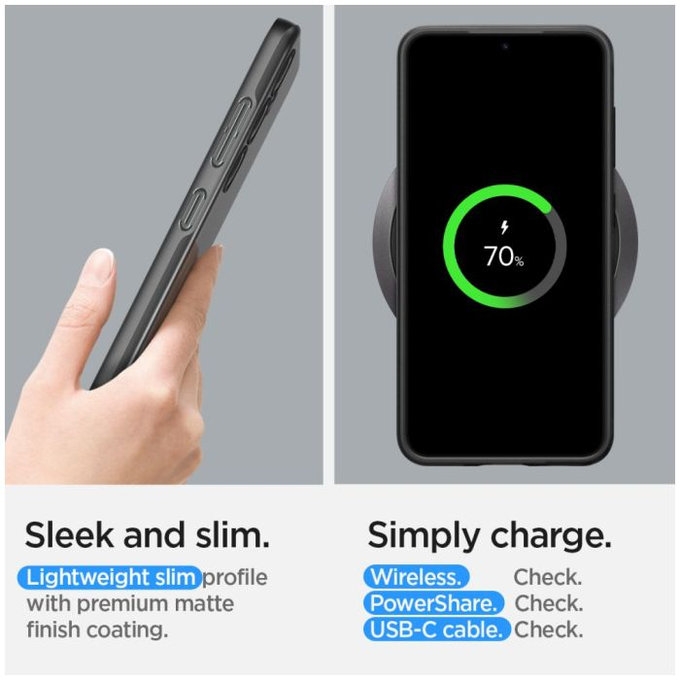 Spigen - Ovitek Thin Fit za Samsung Galaxy S24, črna