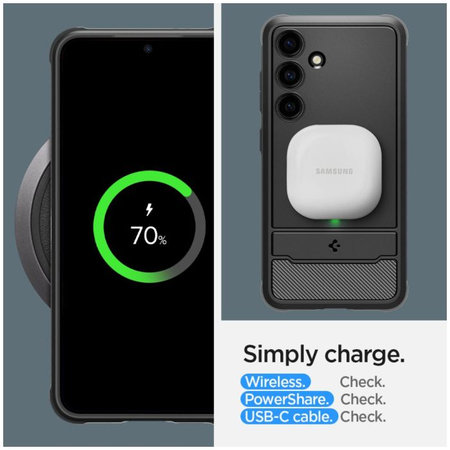 Spigen - Ovitek Rugged Armor za Samsung Galaxy S24, Matte Black