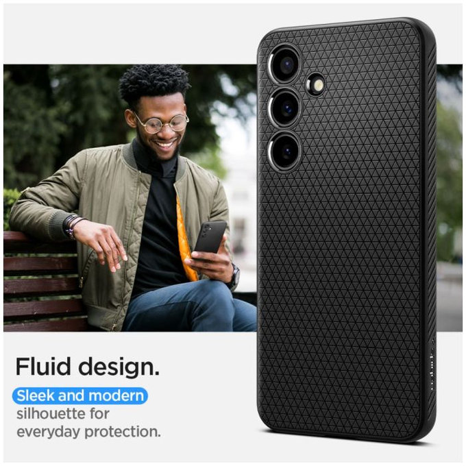 Spigen - Ovitek Liquid Air za Samsung Galaxy S24, Matte Black