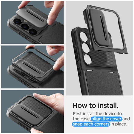 Spigen - Ovitek Optik Armor za Samsung Galaxy S24, črna